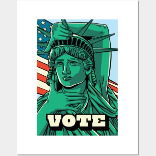 Statue of Liberty Vote Posters and Art